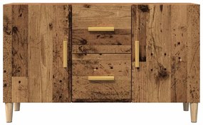 antik fa színű szerelt fa tálalószekrény 100 x 36 x 60 cm
