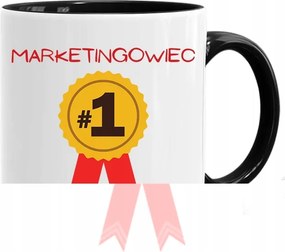 Marketingeseknek Marketing Bögre Fekete Ajándék fényképes nyomtatással