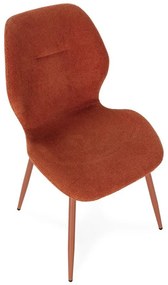 Terrakotta színű kárpitozott étkezőszék szett 4 db-os Ansu – Marckeric