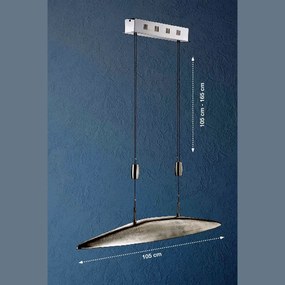 FISCHER & HONSEL 13219 COLMAR Modern Függesztett Lámpa Nikkel LED IP20