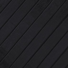 négyszögletű fekete bambusz szőnyeg 100 x 300 cm
