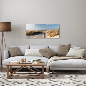 Kép - Homokos strand Langeoog szigetén, Németországban (120x50 cm)