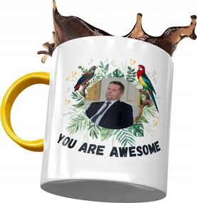 Sárga-fekete Pis Bögre Ajándék Nyomtatott Fotóval