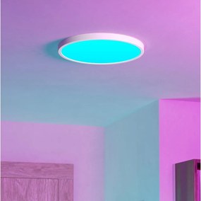Eglo 901726 -LED RGBW dimmelhető fürdőszobai mennyezeti lámpa FUEVA-Z LED/17,5W/230V 38,9cm IP44 fehér