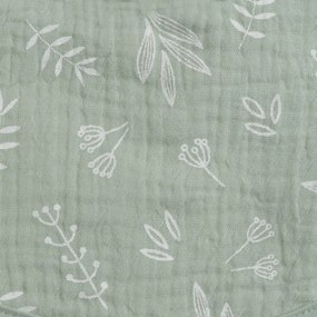 Zöld muszlin gyerek takaró 75x75 cm – Bébé Douceur