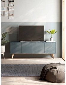 Szürkészöld TV-állvány 140x53x40 cm Pisco – Marckeric