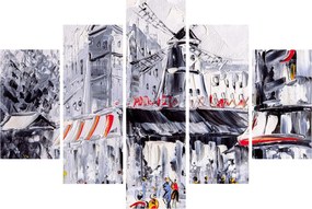Kép - utca Párizsban, olajfestmény (150x105 cm)