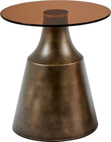 Barna acél kerek dohányzóasztal ø 45 cm Dunsley – Actona