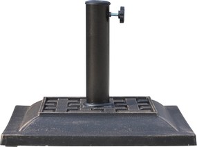 Outsunny Napernyő Állvány Poliészter Gyanta 9kg Napernyő Alap 38mm/48mm Átmérőjű Napernyőoszlophoz Kerthez, Erkélyhez, Bronz | Aosom