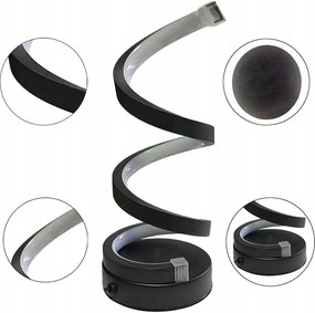 LED-es asztali lámpa Spirál, Állítható éjjeli lámpa,3 színhőmérséklet