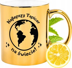 Prémium Arany Fényes Bögre Kárpitos Ajándék Nyomtatott Fotó