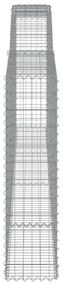 7 db íves horganyzott vas gabion kosár 400x30x120/140 cm
