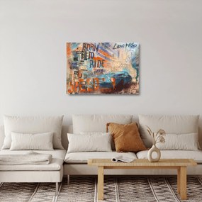 Kép - lovaglásra született (üvegen) (70x50 cm)