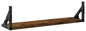 2 db füstölt tölgy színű fali polc 60 x 15 x 15,5 cm