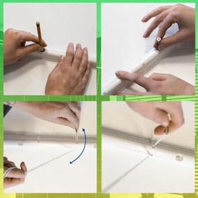 Erga Erga, mennyezeti akasztó ruhaszárításhoz 6x200 cm, fekete, ERG-SEP-10SUSSU6PCZ20