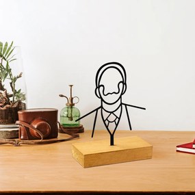 Dali fém dísztárgy, fekete, 22×8 cm
