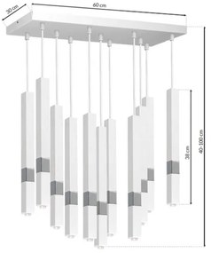 LED csillár CASTRO 11xG9 / 7W / 230V
