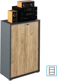 Szekrény , grafit/tölgyfa artisan, RIOMA NEW TYP 09
