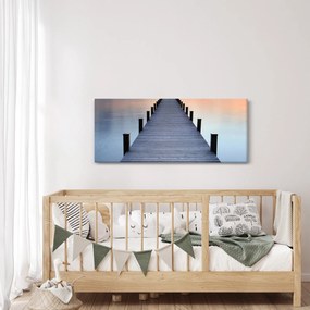Kép - Móló a Starnberger-tónál, Bajorország, Németország (120x50 cm)