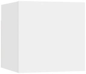 vidaXL 5 részes fehér szerelt fa TV-szekrényszett