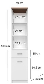 Regál Tianna (fehér). Akció -17%. 1053334