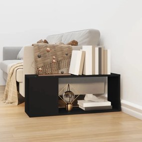 fekete szerelt fa TV-szekrény 80 x 24 x 32 cm