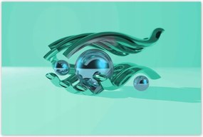 Poszterek 120x80 Menta türkiz gömbök