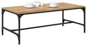 vidaXL Dohányzóasztal Artisan tölgy 100 x 50 x 35 cm Faanyag