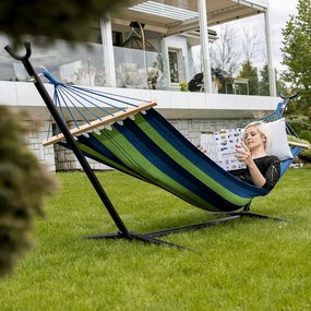 Függőágy, türkiz/kék/zöld, EVANA NEW -  Állvány nélkül