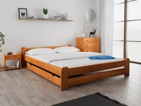 Emily ágy 160x200 cm, égerfa Ágyrács: Lamellás ágyrács, Matrac: Deluxe 10 cm matrac