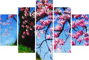 Kép festett cseresznyevirágok (150x105 cm)