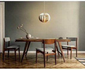 Csillár zsinóron 1xE27/60W/230V fehér átm. 20 cm