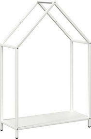 vidaXL fehér hidegen hengerelt acél tűzifatároló 60x25x90 cm