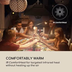 Blumfeldt Heat Square, infravörös hősugárzó, 1000 / 2000 W, szén fűtőtest, IP34, LED