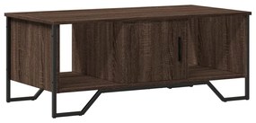 Barna tölgyszínű szerelt fa dohányzóasztal 100 x 51 x 40 cm
