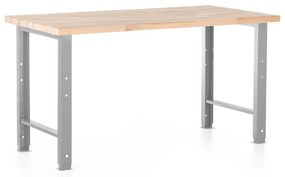 Állítható magasságú műhelyasztal Basic, 150 x 80 cm, szürke - ral 7038