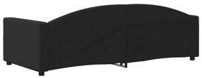 fekete szövet kanapéágy 90 x 200 cm
