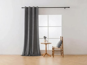 Sötétítő függöny DREAM VELVET 140x250 cm, sötétszürke Felfüggesztés: Fém gyűrűk