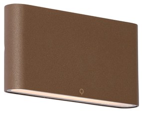 Modern kültéri fali lámpa rozsdabarna 17,5 cm LED-del IP65 - Batt