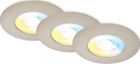 Briloner 7605032 – 3 darabos LED szett, fürdőszobai mennyezeti lámpa, 3xLED/4,9W/230V, IP44, matt króm