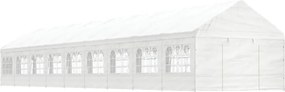 vidaXL fehér polietilén pavilon tetővel 20,07 x 4,08 x 3,22 m