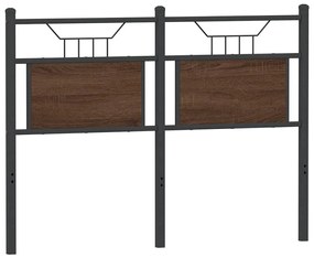 barna tölgy színű szerelt fa és acél fejtámla 120 cm