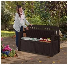 Patio Bench padlószék, barna, 139 x 63,5 x 88 cm