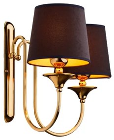 Jupiter 1953 - Fali lámpa BATUMI 2xE27/40W/230V fekete/sárgaréz