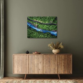 Kép - folyó a hegyek között, Kaukázus, Oroszország (70x50 cm)