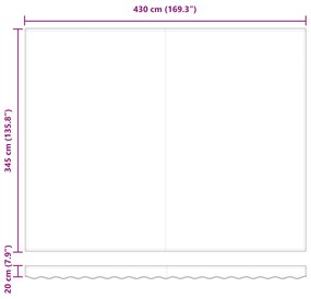 Kézi Behúzható Napellenző Sárga és Narancs 450x350 cm