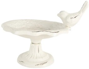 madáritató antikolt fehér fém madaras