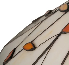 Brilagi - láncos Tiffany-vitrázs csillár FOLIA 1xE27/60W/230V átm. 40 cm