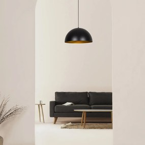 Sivani MR-723 fekete-arany fém függőlámpa, Ø50 cm