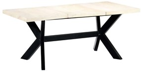 Fehér tömör mangófa étkezőasztal 180 x 90 x 75 cm